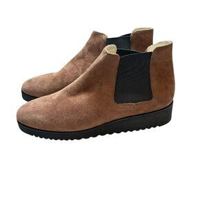Women's Amalfi‎ by Rangoni Brown Suede Chelsea Ankle Boots Booties Size 12